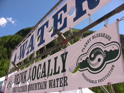 Water station sign at Telluride Bluegrass Festival