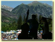 Edgar Meyer & Mike Marshall on the Telluride stage
