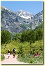 Walking toward the festival in Telluride