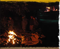 Bonfire along the St. Vrain