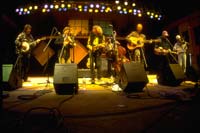 Telluride All-Stars (l-r) Bela Fleck, Tim O'Brien, Sam Bush, Mark Schatz, Tony Rice, Jerry Douglas, Stuart Duncan 