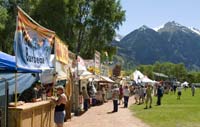 Food vendors at the Telluride Bluegrass Festival 