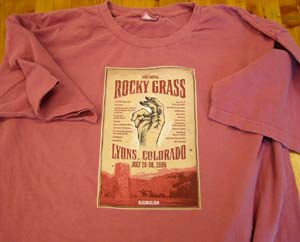 Rockygrass 2006 Finger Pick Tshirt - Brick